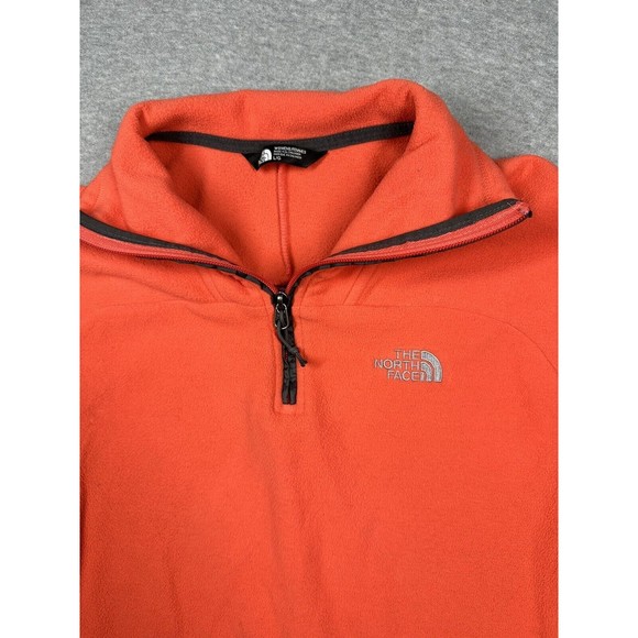 The North Face Fleece Jacket 1/4 Zip Orange Women's L Pullover Lightweight - Picture 2 of 8